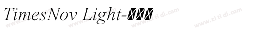 TimesNov Light字体转换